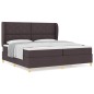 vidaXL Letto Box Spring con Materasso Marrone Scuro 200x200 cm Tessuto vidaXL Letto Box Spring con Materasso Marrone Scuro 200x200 cm Tessuto
