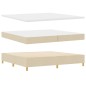 vidaXL Letto Box Spring Crema con Materasso 200x200 cm Tessuto vidaXL Letto Box Spring Crema con Materasso 200x200 cm Tessuto