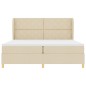 vidaXL Letto Box Spring Crema con Materasso 200x200 cm Tessuto vidaXL Letto Box Spring Crema con Materasso 200x200 cm Tessuto