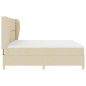 vidaXL Letto Box Spring Crema con Materasso 200x200 cm Tessuto vidaXL Letto Box Spring Crema con Materasso 200x200 cm Tessuto