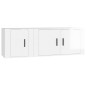 Set di Mobili Porta TV 2 pz Bianco Lucido in Legno Multistrato Set di Mobili Porta TV 2 pz Bianco Lucido in Legno Multistrato