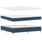 Letto a Box Spring vidaXL con Materasso - Blu, 200x200 cm, Tessuto Letto a Box Spring vidaXL con Materasso - Blu, 200x200 cm, Tessuto