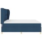 Letto a Box Spring vidaXL con Materasso - Blu, 200x200 cm, Tessuto Letto a Box Spring vidaXL con Materasso - Blu, 200x200 cm, Tessuto