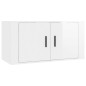 Set di Mobili Porta TV 2 pz Bianco Lucido in Legno Multistrato Set di Mobili Porta TV 2 pz Bianco Lucido in Legno Multistrato
