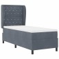 vidaXL Letto con molle e materasso grigio scuro, 80x200 cm, in velluto
