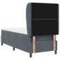 vidaXL Letto con molle e materasso grigio scuro, 80x200 cm, in velluto