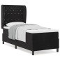 vidaXL Letto con molle e materasso nero, 80x200 cm in velluto