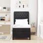 vidaXL Letto con molle e materasso nero, 80x200 cm in velluto