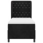 vidaXL Letto con molle e materasso nero, 80x200 cm in velluto