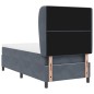 vidaXL Letto con molle e materasso grigio scuro 90x190 cm in velluto