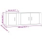 Set di Mobili Porta TV 2 pz Bianco Lucido in Legno Multistrato Set di Mobili Porta TV 2 pz Bianco Lucido in Legno Multistrato