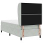 vidaXL Letto a molle con materasso - Grigio chiaro - 90x200 cm - Velluto vidaXL Letto a molle con materasso - Grigio chiaro - 90x200 cm - Velluto
