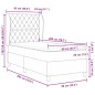 vidaXL Letto a molle con materasso - Grigio chiaro - 90x200 cm - Velluto vidaXL Letto a molle con materasso - Grigio chiaro - 90x200 cm - Velluto