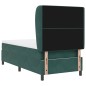 vidaXL Letto con molle e materasso verde scuro 100x200 cm in velluto