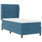 vidaXL Letto Box Spring con Materasso Blu Scuro 100x200 cm in Velluto vidaXL Letto Box Spring con Materasso Blu Scuro 100x200 cm in Velluto