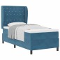vidaXL Letto Box Spring con Materasso Blu Scuro 100x200 cm in Velluto vidaXL Letto Box Spring con Materasso Blu Scuro 100x200 cm in Velluto