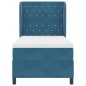 vidaXL Letto Box Spring con Materasso Blu Scuro 100x200 cm in Velluto vidaXL Letto Box Spring con Materasso Blu Scuro 100x200 cm in Velluto