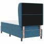 vidaXL Letto Box Spring con Materasso Blu Scuro 100x200 cm in Velluto vidaXL Letto Box Spring con Materasso Blu Scuro 100x200 cm in Velluto