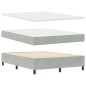 vidaXL Letto a molle con materasso grigio chiaro 140x190 cm in velluto vidaXL Letto a molle con materasso grigio chiaro 140x190 cm in velluto
