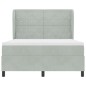 vidaXL Letto a molle con materasso grigio chiaro 140x190 cm in velluto vidaXL Letto a molle con materasso grigio chiaro 140x190 cm in velluto