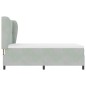vidaXL Letto a molle con materasso grigio chiaro 140x190 cm in velluto vidaXL Letto a molle con materasso grigio chiaro 140x190 cm in velluto