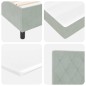 vidaXL Letto a molle con materasso grigio chiaro 140x190 cm in velluto vidaXL Letto a molle con materasso grigio chiaro 140x190 cm in velluto
