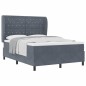 vidaXL Letto con Molle e Materasso Grigio Scuro 140x190 cm in Velluto