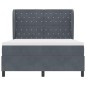 vidaXL Letto con Molle e Materasso Grigio Scuro 140x190 cm in Velluto