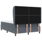 vidaXL Letto con Molle e Materasso Grigio Scuro 140x190 cm in Velluto