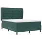 vidaXL Letto con molle e materasso verde scuro 140x200 cm in velluto vidaXL Letto con molle e materasso verde scuro 140x200 cm in velluto