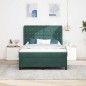 vidaXL Letto con molle e materasso verde scuro 140x200 cm in velluto vidaXL Letto con molle e materasso verde scuro 140x200 cm in velluto