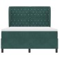 vidaXL Letto con molle e materasso verde scuro 140x200 cm in velluto vidaXL Letto con molle e materasso verde scuro 140x200 cm in velluto