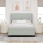 vidaXL Letto con molle e materasso grigio chiaro 160x200 cm in velluto
