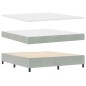 vidaXL Letto con molle e materasso - Grigio chiaro, 180 x 200 cm, in velluto