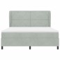 vidaXL Letto con molle e materasso - Grigio chiaro, 180 x 200 cm, in velluto