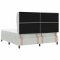 vidaXL Letto con molle e materasso - Grigio chiaro, 180 x 200 cm, in velluto