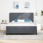 vidaXL Letto con molla e materasso grigio scuro 180x200 cm in velluto vidaXL Letto con molla e materasso grigio scuro 180x200 cm in velluto