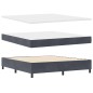 vidaXL Letto con molla e materasso grigio scuro 180x200 cm in velluto vidaXL Letto con molla e materasso grigio scuro 180x200 cm in velluto