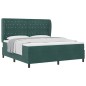 vidaXL Letto a molle con materasso Verde scuro, 180x200 cm in velluto vidaXL Letto a molle con materasso Verde scuro, 180x200 cm in velluto
