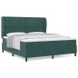 vidaXL Letto a molle con materasso Verde scuro, 180x200 cm in velluto vidaXL Letto a molle con materasso Verde scuro, 180x200 cm in velluto