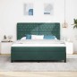 vidaXL Letto a molle con materasso Verde scuro, 180x200 cm in velluto vidaXL Letto a molle con materasso Verde scuro, 180x200 cm in velluto
