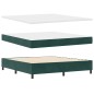 vidaXL Letto a molle con materasso Verde scuro, 180x200 cm in velluto vidaXL Letto a molle con materasso Verde scuro, 180x200 cm in velluto