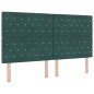 vidaXL Letto a molle con materasso Verde scuro, 180x200 cm in velluto vidaXL Letto a molle con materasso Verde scuro, 180x200 cm in velluto