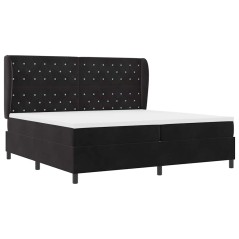 vidaXL Letto Box Spring 200x200 cm in velluto nero