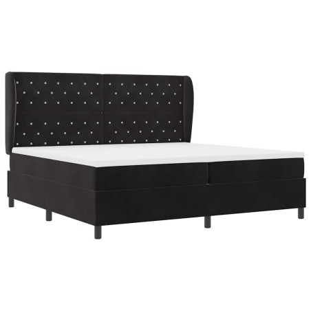 vidaXL Letto Box Spring 200x200 cm in velluto nero