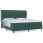 vidaXL Letto con molle e materasso verde scuro 200x200 cm in velluto. vidaXL Letto con molle e materasso verde scuro 200x200 cm in velluto.