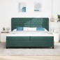 vidaXL Letto con molle e materasso verde scuro 200x200 cm in velluto. vidaXL Letto con molle e materasso verde scuro 200x200 cm in velluto.