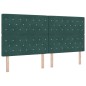vidaXL Letto con molle e materasso verde scuro 200x200 cm in velluto. vidaXL Letto con molle e materasso verde scuro 200x200 cm in velluto.