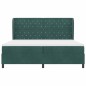 vidaXL Letto con molle e materasso verde scuro 200x200 cm in velluto. vidaXL Letto con molle e materasso verde scuro 200x200 cm in velluto.