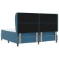 vidaXL Letto Box Spring con Materasso Blu Scuro 200x200 cm in Velluto